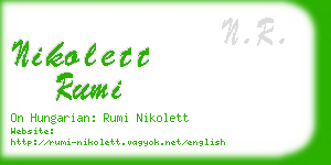 nikolett rumi business card